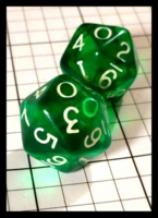 Dice : Dice - DM Collection - Armory Green Transparent D20s 0-9x2 Rounded Edges - Ebay Jan 2014